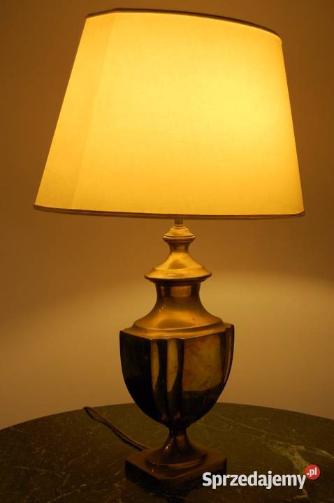Klasyczna mosiężna lampa stołowa klasycyzm Lublin