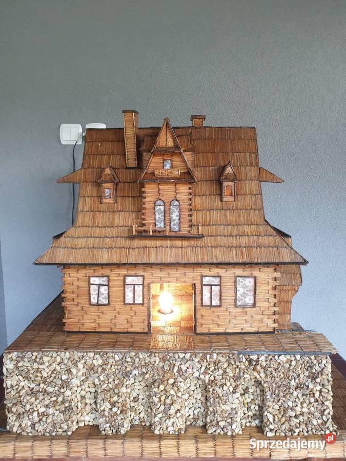 Duży domek z zapałek Rękodzieło Olszanica sprzedam