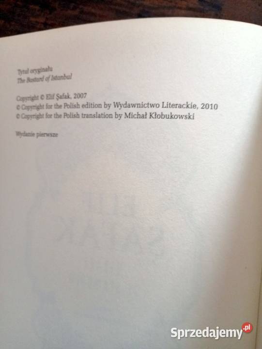 Bękart ze Stambułu Elif Safak Wrocław
