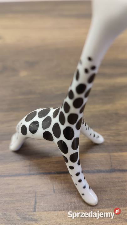 Porcelanowa figura Żyrafa Ćmielów projekt Hanny Bydgoszcz