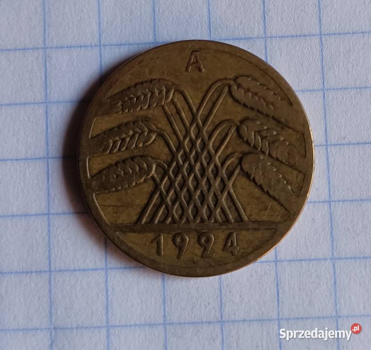 10 REICHSPFENNIG 1924 A NIEMCY REPUBLIKA Piszczac