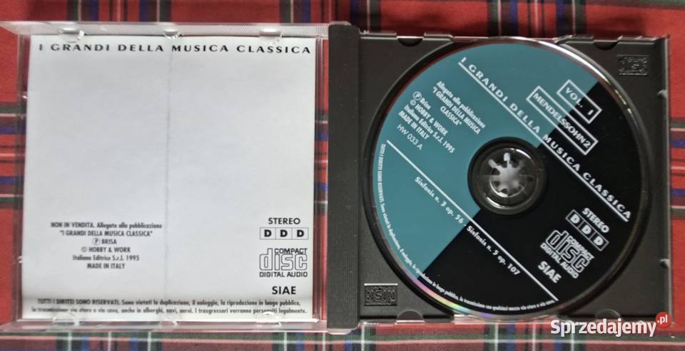 I Grandi Della Musica Classica Mendelssohn 2 3CD CD Muzyka Kraków