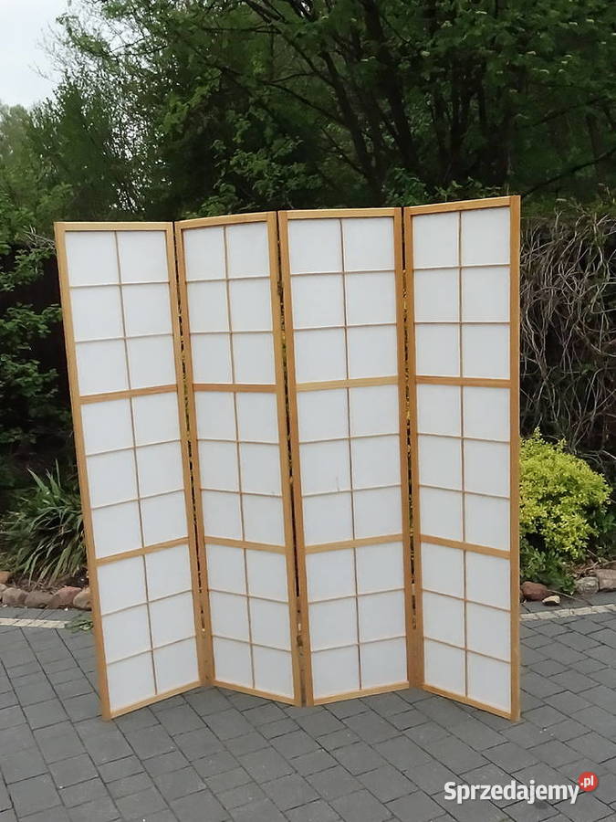 Drewniany parawan pokojowy Shoji 4 skrzydła Wys 172cm Biłgoraj