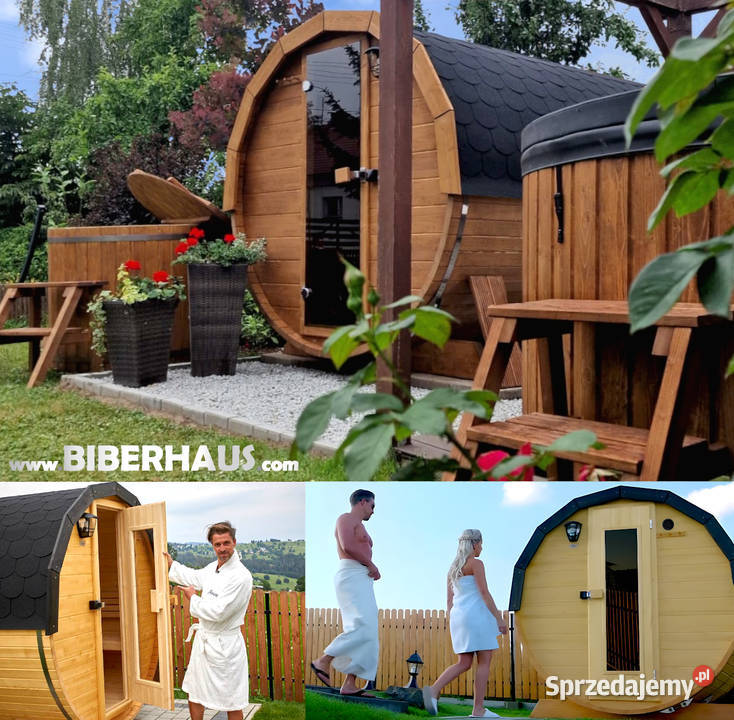 SAUNA Ogrodowa 400 PRZEBIERALNIA Beczka 500L Nowy Targ