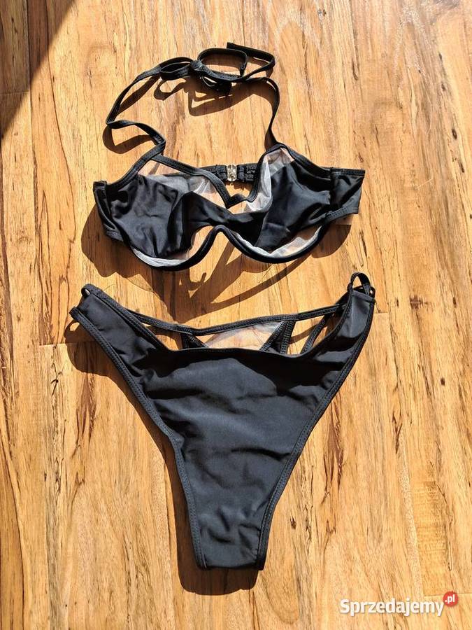 nowy czarny strój kąpielowy rozmiar brak metki dwuczęściowe świętokrzyskie Sandomierz sprzedam