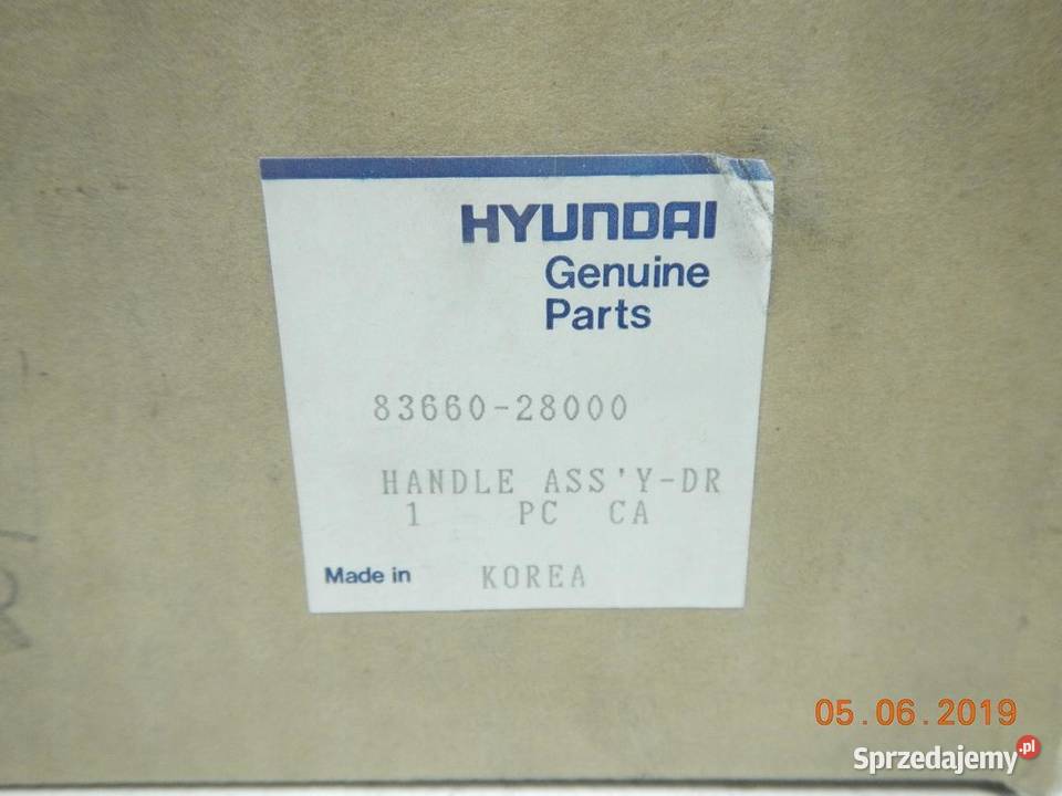 KLAMKA ZEWNĘTRZNA PRAWA HYUNDAI ELANTRA 9195 ASO