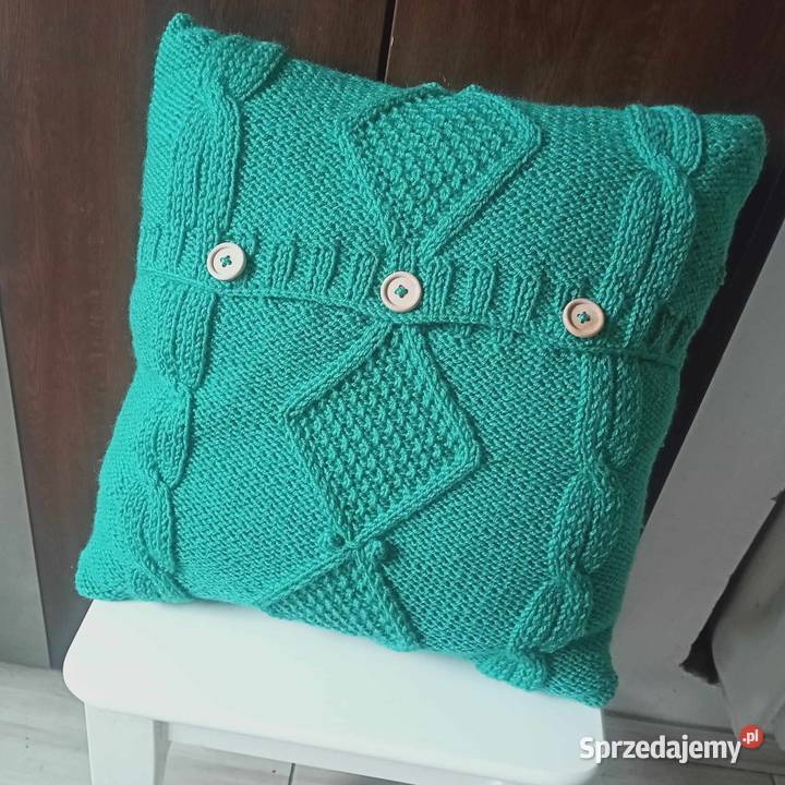 Poduszka dekoracyjna zapinana na guziki 45x45 Jerzykowo