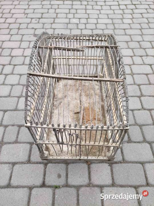 Zabytkowa klatka kanarka papugi pamiątka PRL Rzeszów