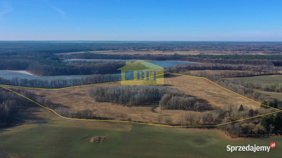 Działka 20ha z dostępem do Jeziora Kaleńskiego Żelisławie