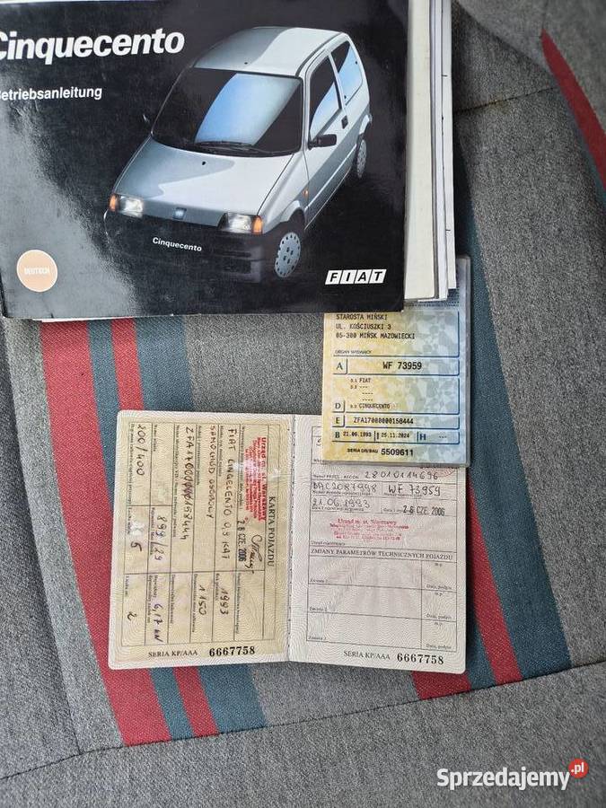 Cinqecento MIĘTOWY170 900 Audi 80 b4 truck skoda 900cm3 Mińsk Mazowiecki