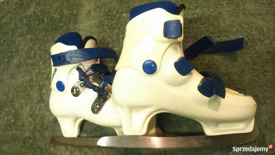 Łyżwy plastikowe figurowe rozmiar 31 195 Tuszkowo sprzedam