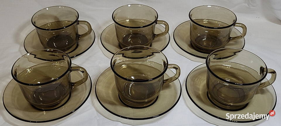 Komplet filiżanek dymnych Porcelana i szkło Radom sprzedam