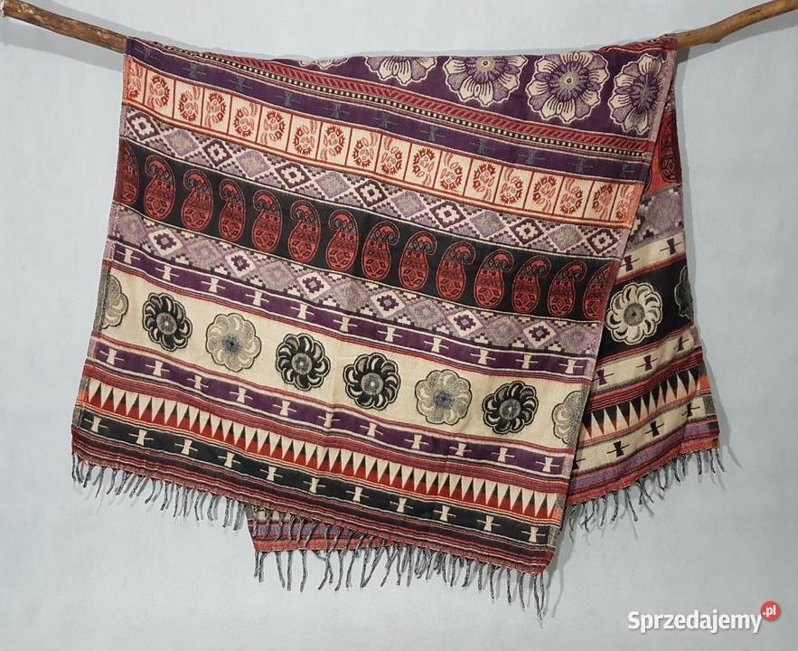 Duża chusta z Indii 100 Wełna Unisex Obrus dolnośląskie Kudowa-Zdrój sprzedam
