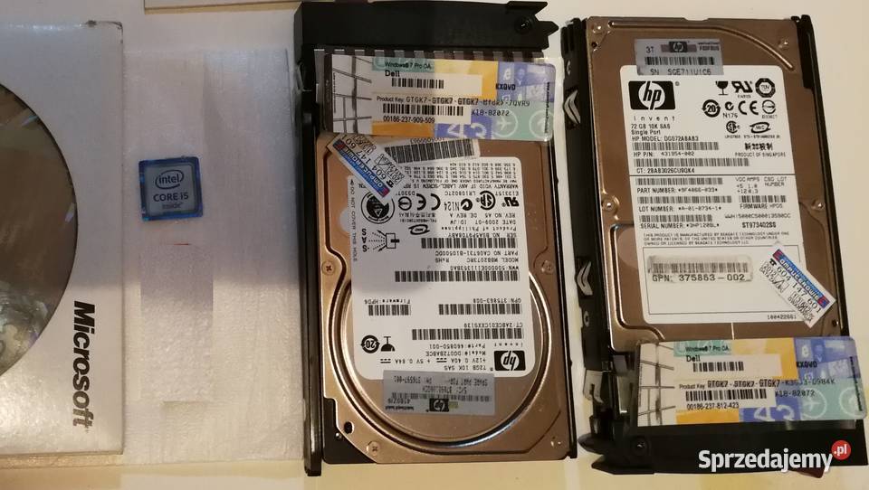 Dysk HP sata 72GB 25 cala hdd windows 10