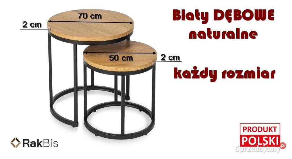 blat dębowy na ławę 50x100