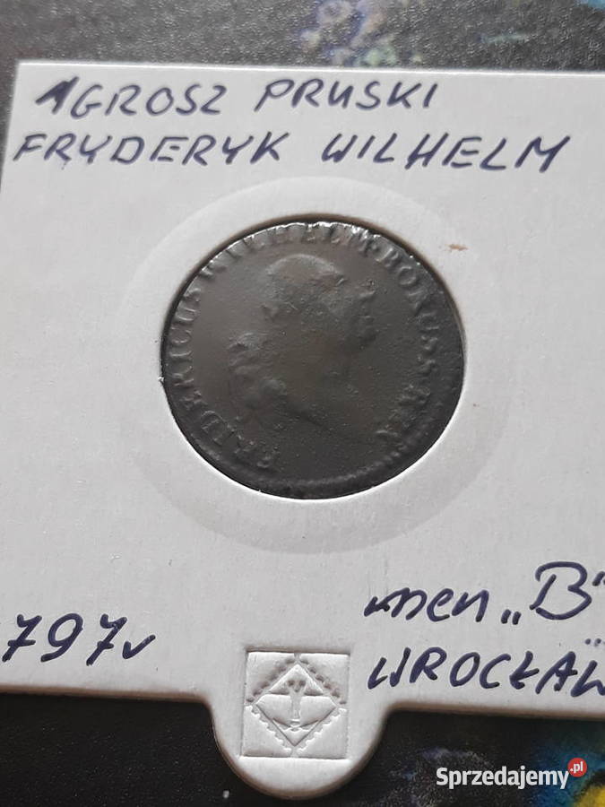1 Grosz PruskiFryderyk Wilhelm 1797 r menB Numizmatyka Antyki, Sztuka, Kolekcje wielkopolskie Konin