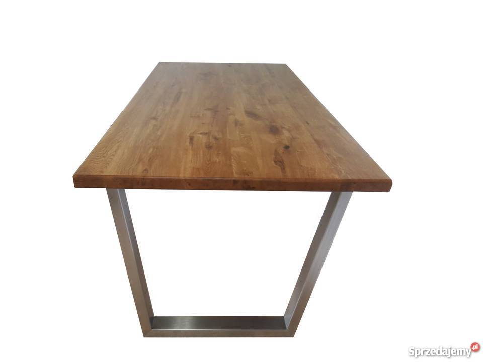 Nowoczesny stół dębowy stal nierdzewna sprzedam