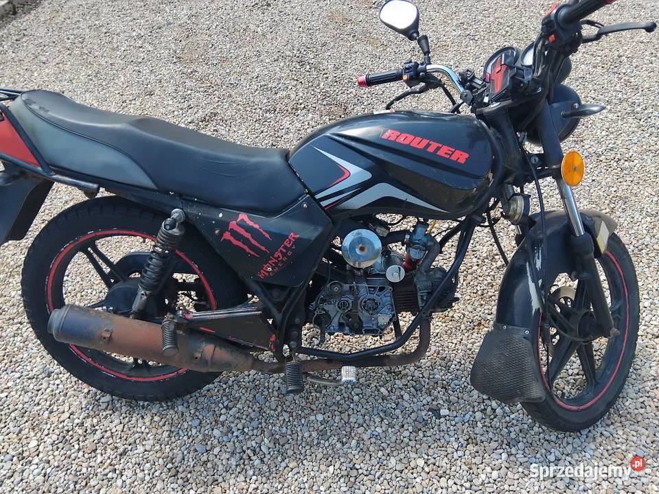 Motorower router uszkodzony czarny Router Konina
