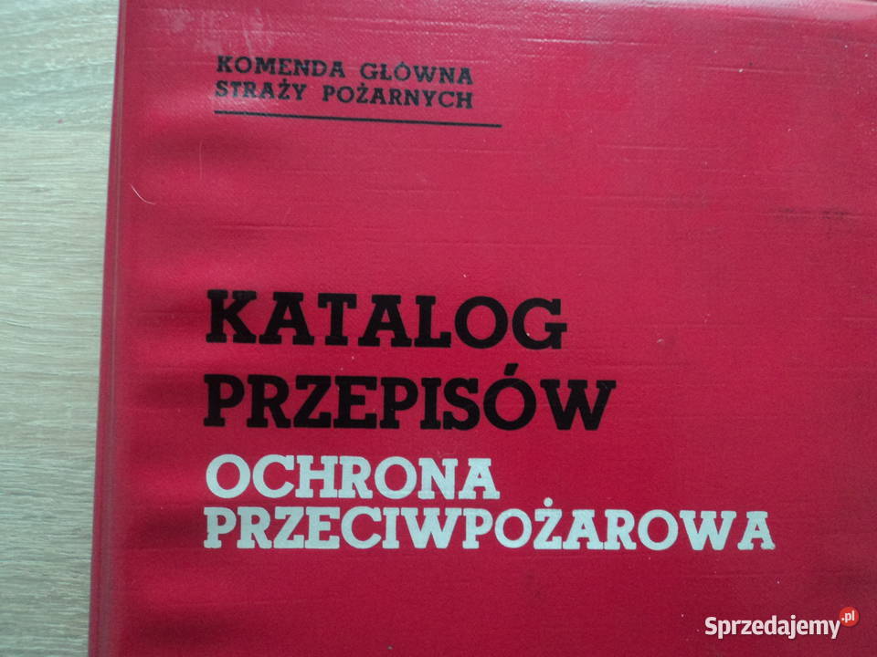 Katalog przepisów komendy głównej straży pożarne Nowy Sącz