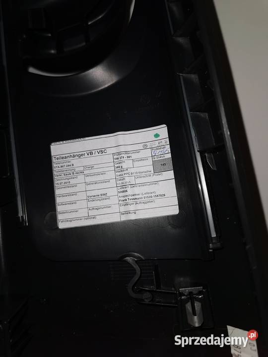 NOWA VW TOURAN 5T OSŁONA SŁUPKA B PRAWA Pozostałe