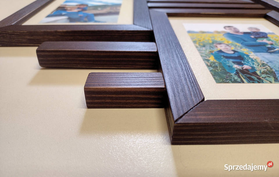 Drewniana Multirama Ramka na 10 zdjęć 15X21 Ramki i ramy Katowice