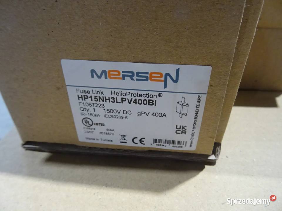 Bezpiecznik 1500V 400A Mersen Ferraz Jelenia Góra