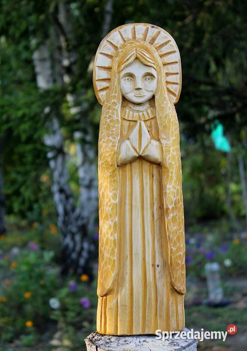 Święta Maria matka Jezusa rzeźba ludowa Rękodzieło Gniezno sprzedam