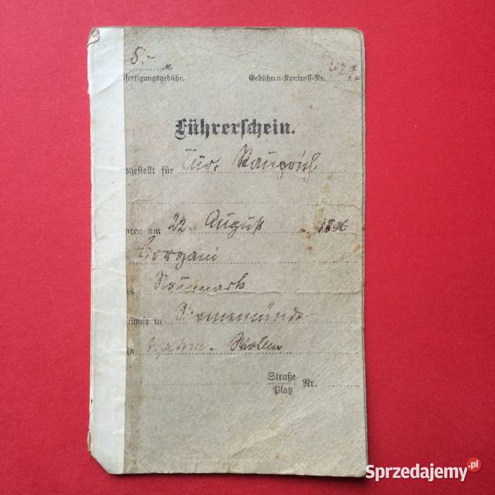 1228 Prawo jazdy Kurt Rauprich Szczecin