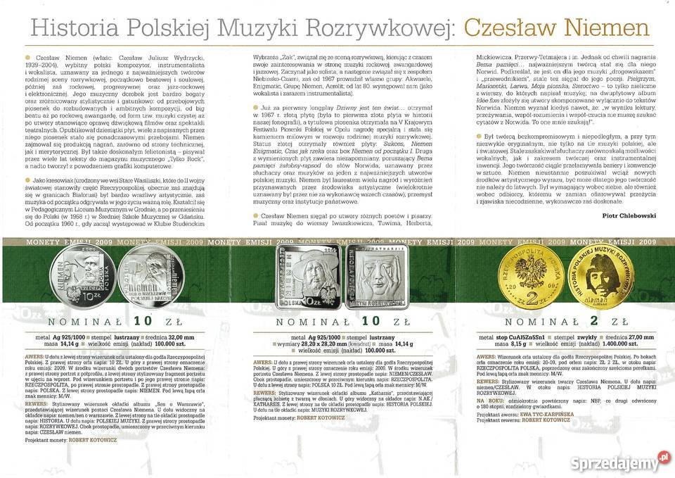 Prospekt emisyjny 2 NG Czesław Niemen 2009 Łódź
