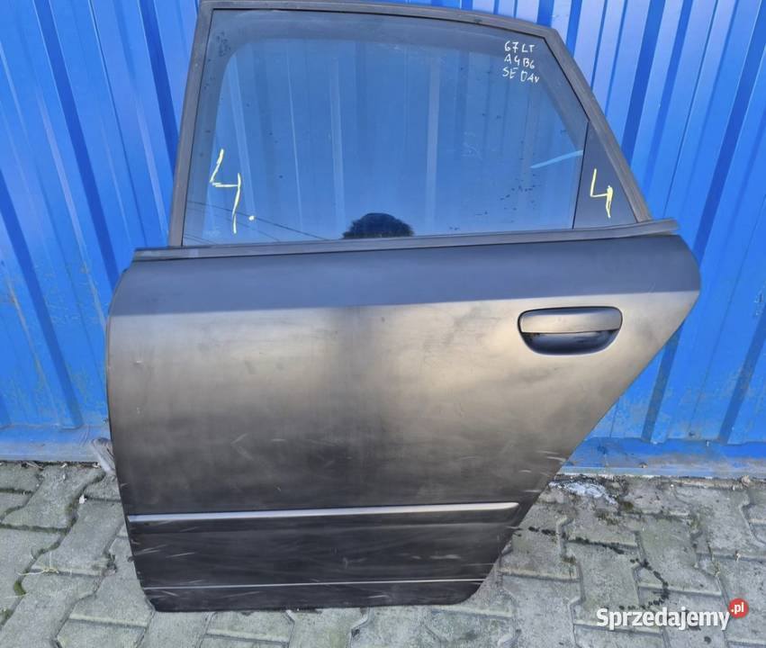 4 DRZWI TYŁ LEWY TYLNE LEWE AUDI A4 B6 SEDAN Działoszyce