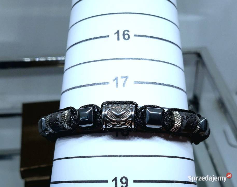 BRANSOLETKA RUNA KAUNAN KENAZ STAL 316L KAMIEŃ Łódź
