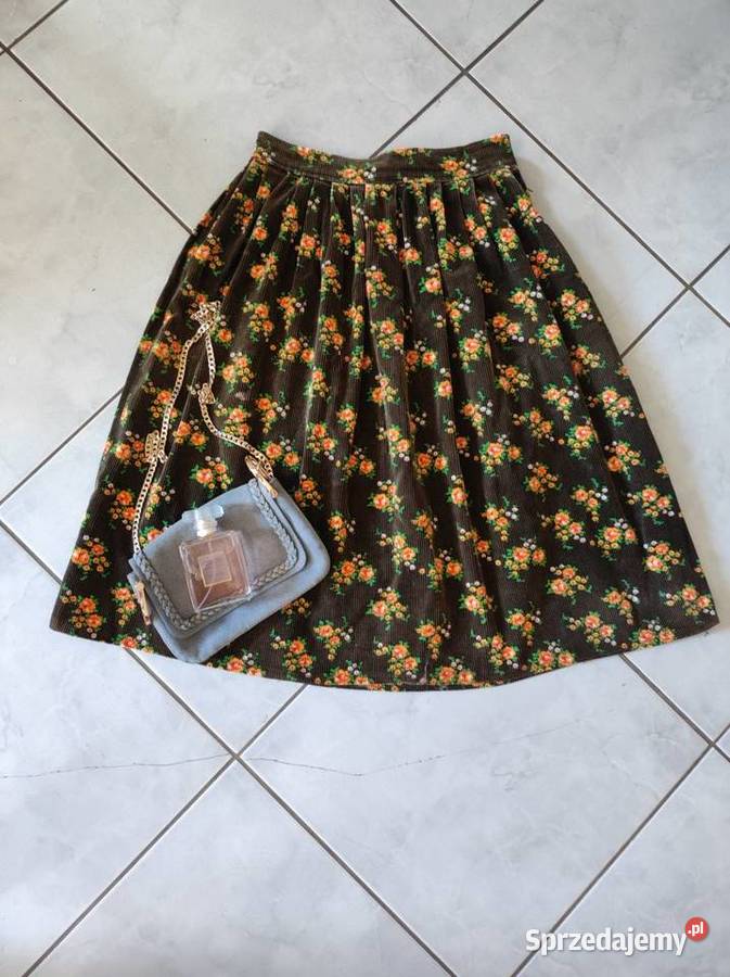 spódnica retro vintage folklor flower Inny wzór świętokrzyskie Kielce