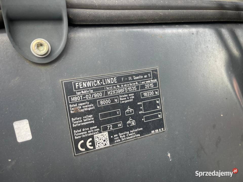 Wózek widłowy Linde H80T02900 LPG Juszczyn