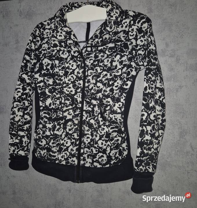 Bluza damska kwiaty Lululemon cozy czerń i biel łódzkie Łódź