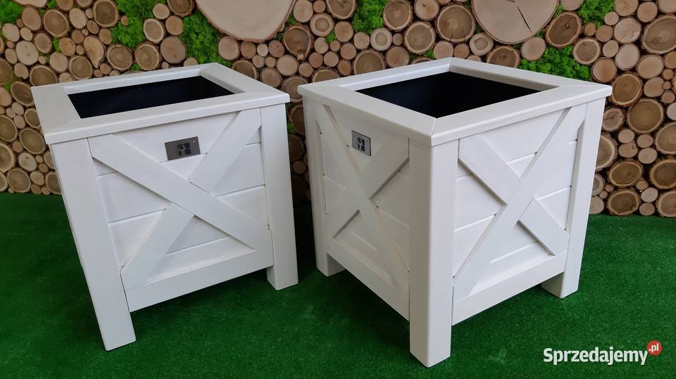 Donica drewniana 50x50 Klasyczny styl Duża
