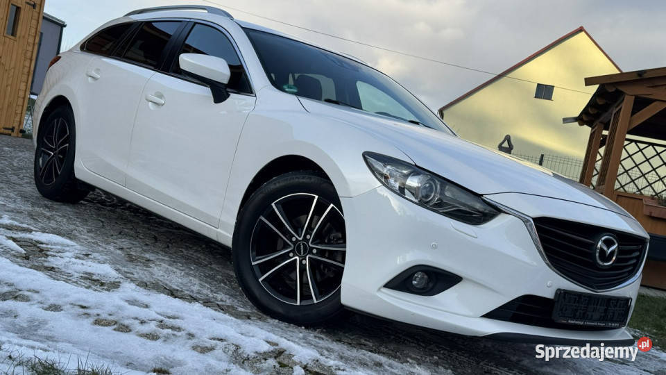 Mazda 6 20 SKYACTIV 165 z Niemiec Biała perła aluminiowe felgi Strzegom