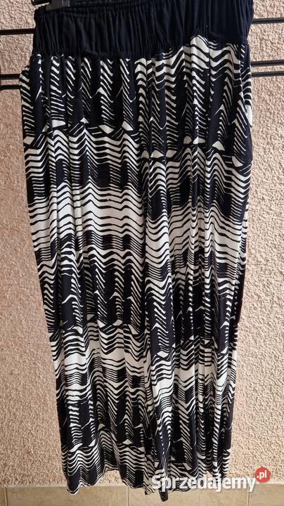 SPODNIE HM szerokie nogawkiczarno biały trykot lubelskie Lublin