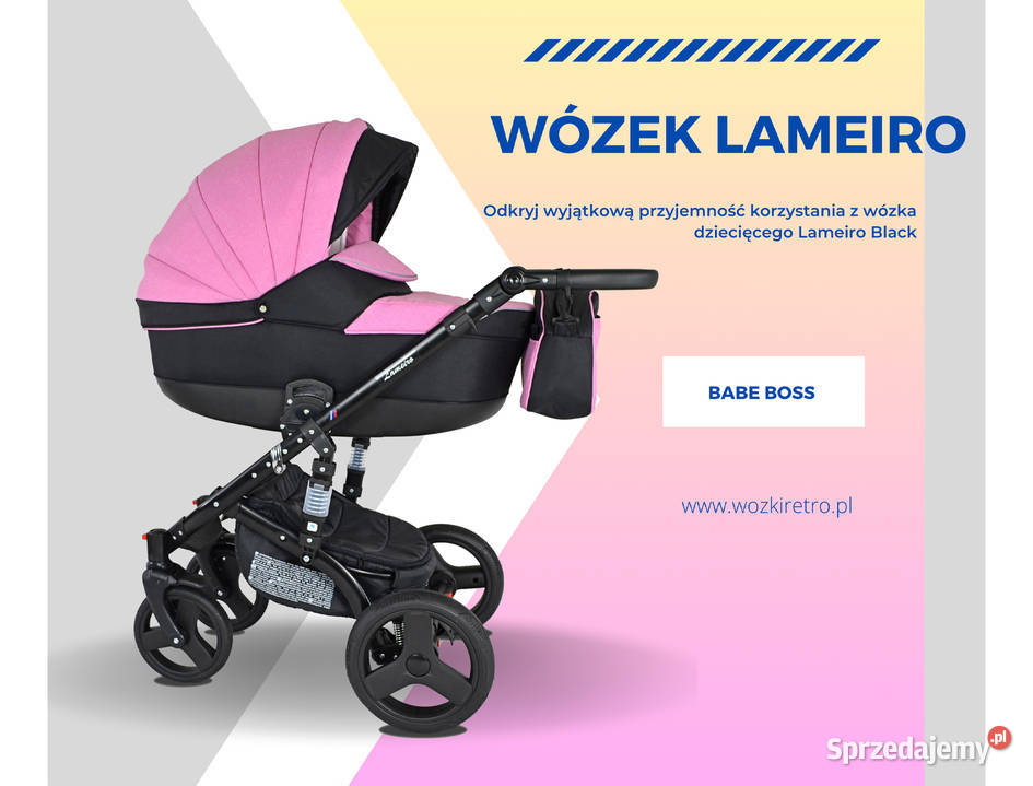NOWY Wózek Dziecięcy Lameiro 3w1 Wielofunkcyjny sprzedam