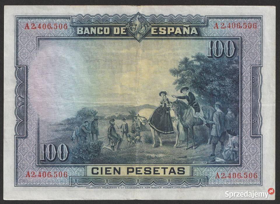 HISZPANIA 100 PESET 1928 łódzkie Łódź