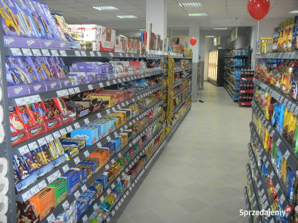 Regał przyścienny sklepowy metalowy tego grafit Sklep Ostrołęka