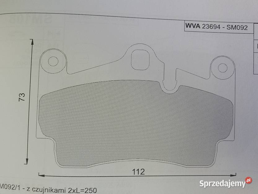 Klocki hamulcowe kpl tył AUDI Q7 PORSCHE CAYENNE osobowe Olsztyn
