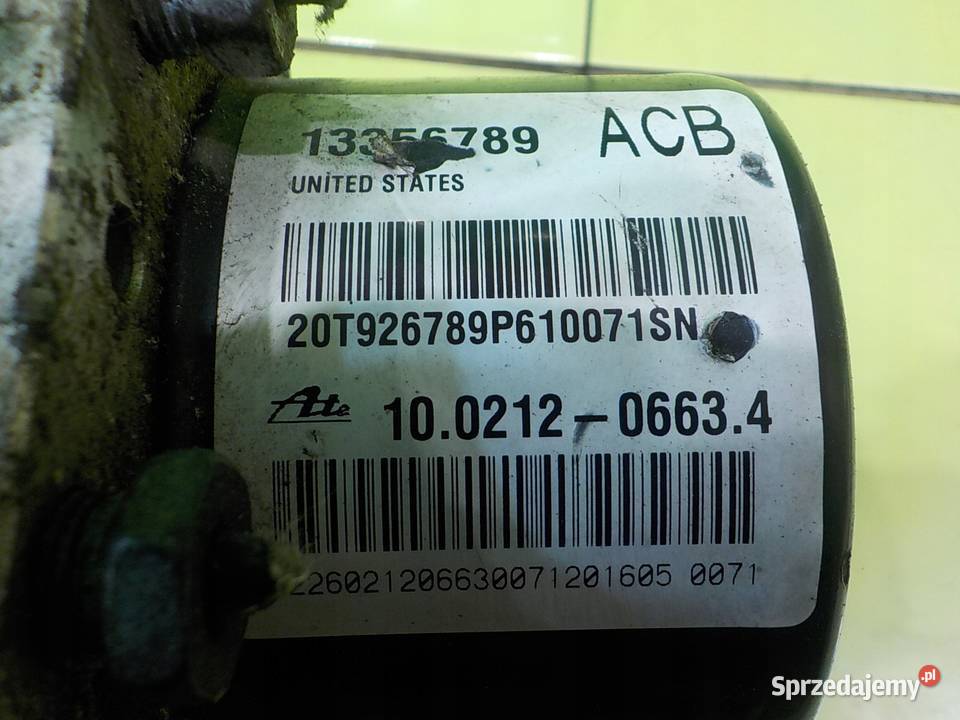 OPEL ASTRA IV J 14 B 12r HB 5D pompa ABS osobowe Układ hamulcowy Suków