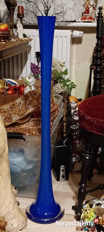 kobaltowy wazon flet lata 6070 te stan plus Poznań