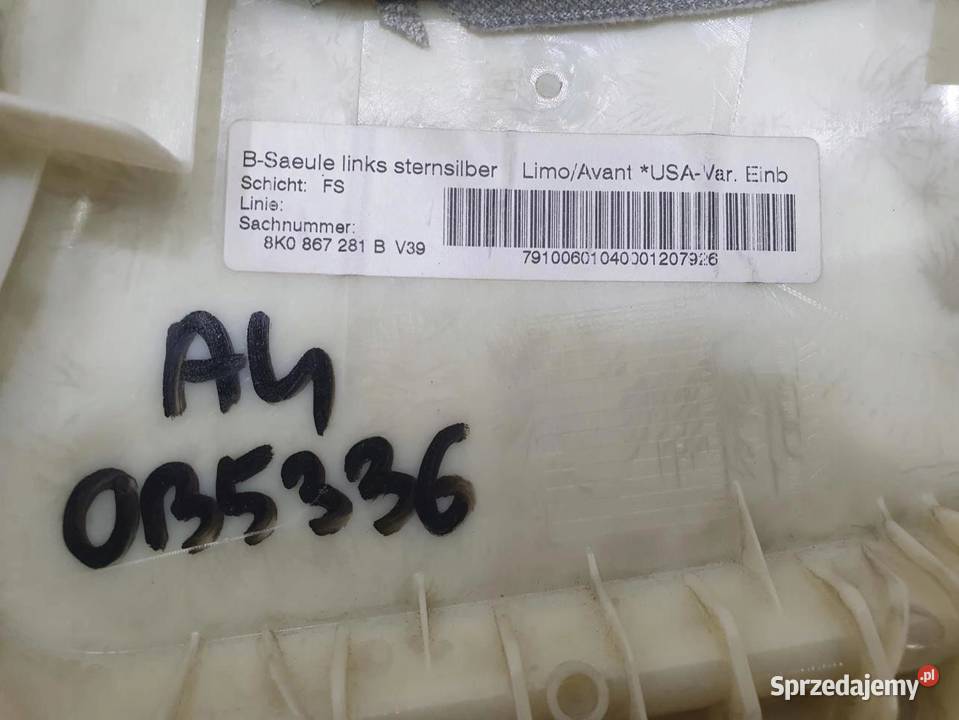 OSŁONA SŁUPKA LEWA AUDI A4 B8 8K9867281B wielkopolskie