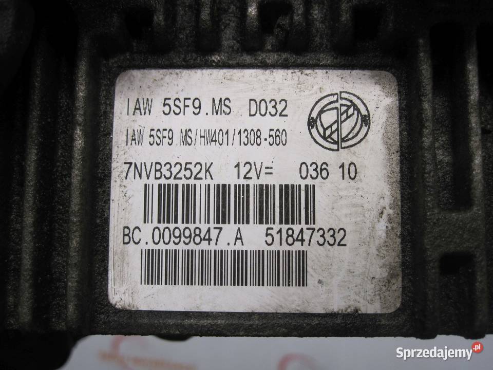 FIAT 500 12 08r sterownik silnika 51847332 osobowe Komputery