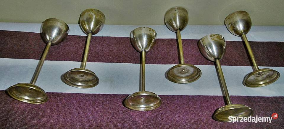 Kieliszki do likieru 6 sztuk platerowane Ostrów Wielkopolski sprzedam