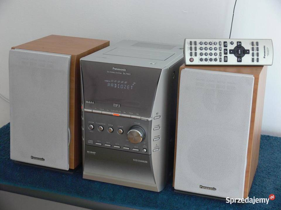 Wieża Panasonic SAPM31 pil RDS mp3 kolumny