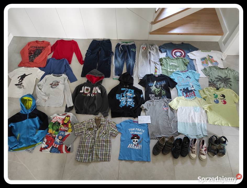 Zestaw paka ubrań chłopięcych rozmiar 134 buty Rozmiar 134 Płock