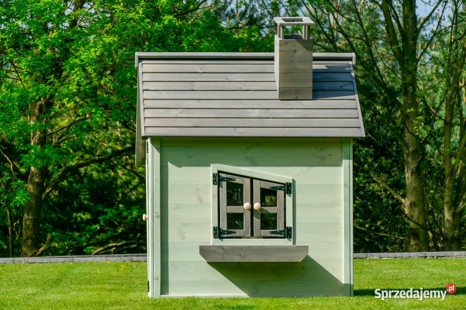 Drewniany domek ogrodowy skośny Trzemeśnia