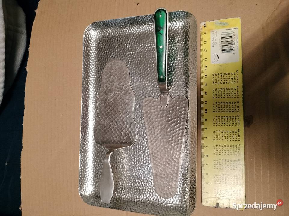 Metalowa tacka i łopatki do ciasta młotkowane zachodniopomorskie sprzedam